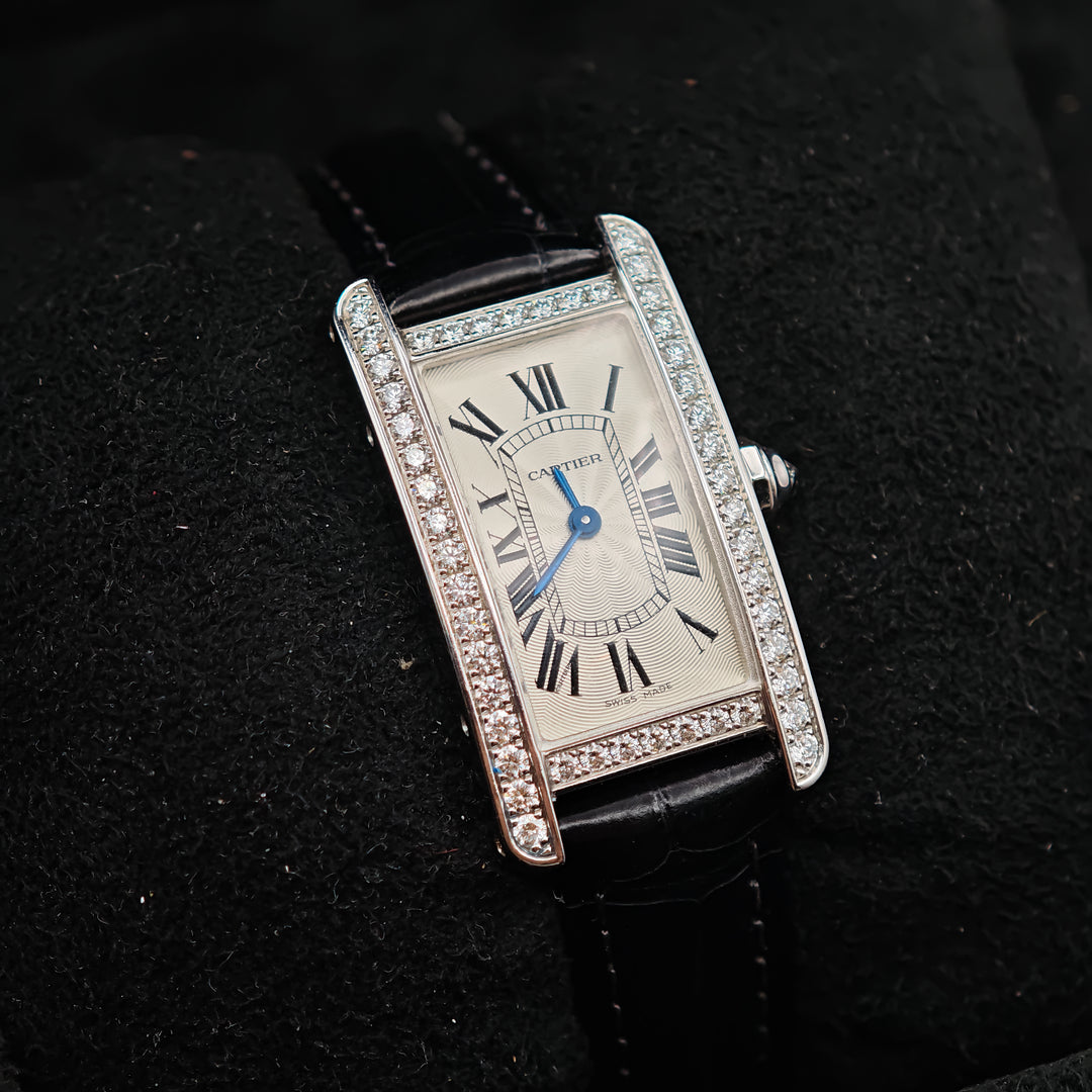 21013645 Cartier Tank Americaine 18Kt White Gold