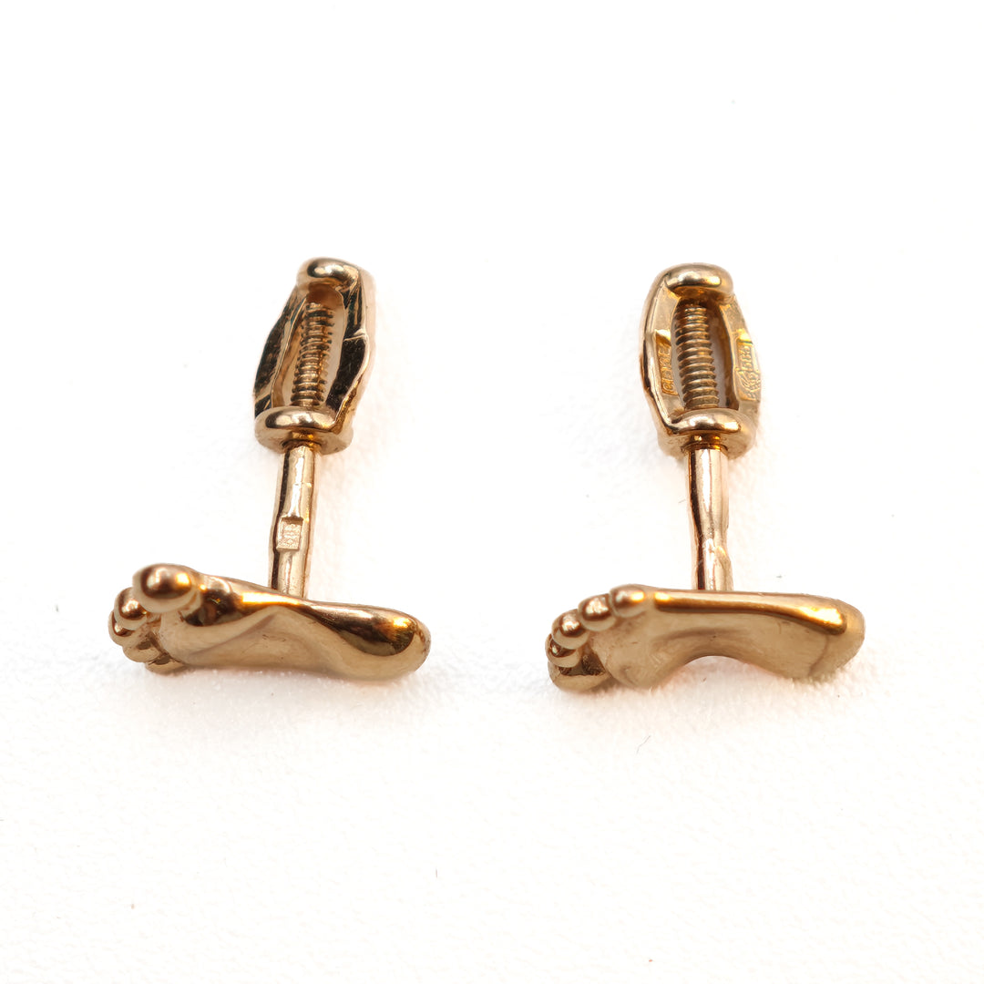 21012761 Baby footprint stud earrings.