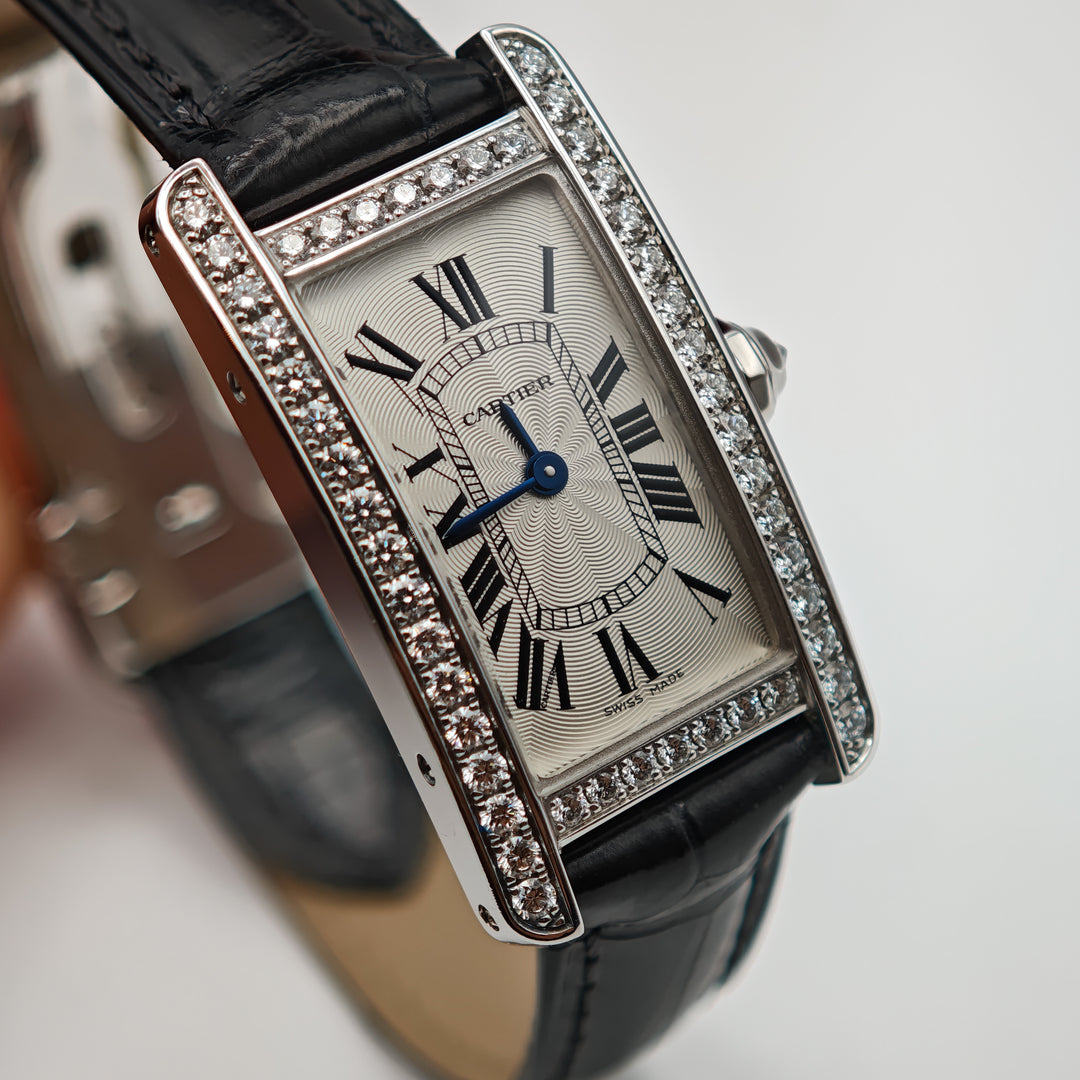 21013645 Cartier Tank Americaine 18Kt White Gold