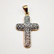 21004261 Gold Cross set with Diamonds