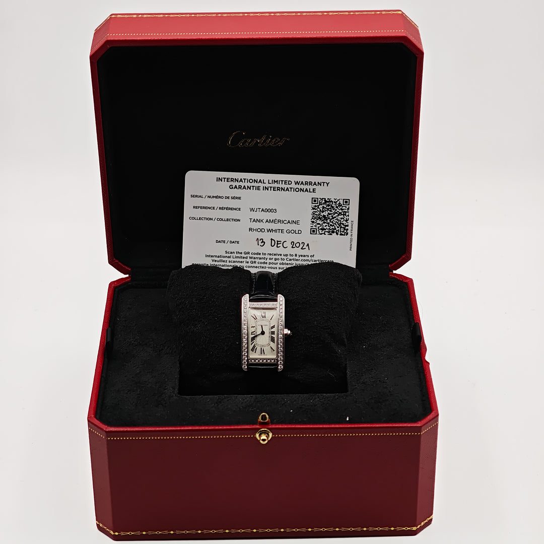 21013645 Cartier Tank Americaine 18Kt White Gold